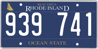 RI license plate 939741