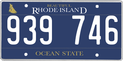 RI license plate 939746