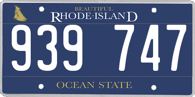 RI license plate 939747