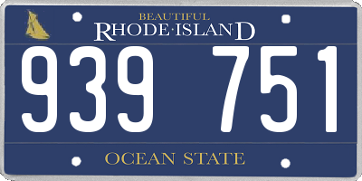 RI license plate 939751