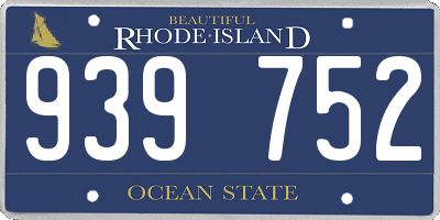 RI license plate 939752