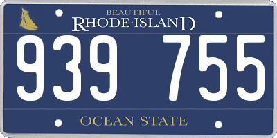 RI license plate 939755