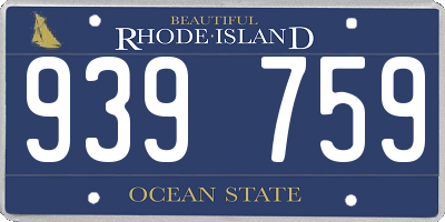 RI license plate 939759