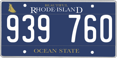 RI license plate 939760