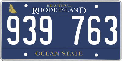 RI license plate 939763