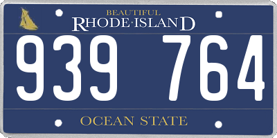 RI license plate 939764