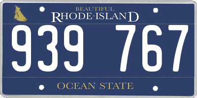 RI license plate 939767