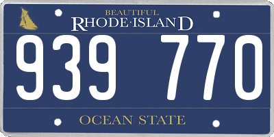 RI license plate 939770