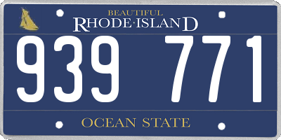 RI license plate 939771