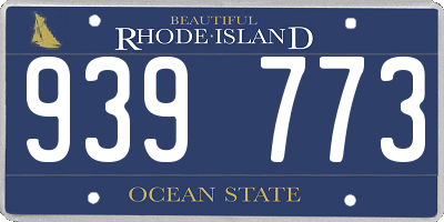 RI license plate 939773