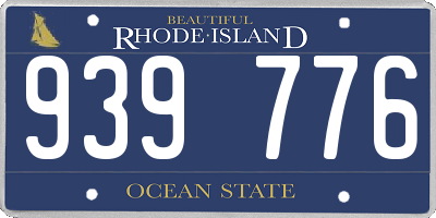 RI license plate 939776