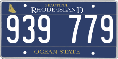 RI license plate 939779
