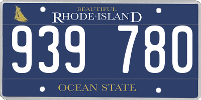 RI license plate 939780