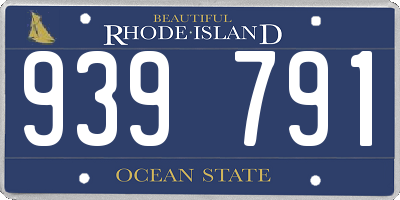 RI license plate 939791