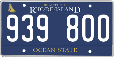 RI license plate 939800