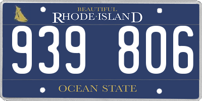 RI license plate 939806
