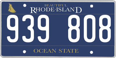 RI license plate 939808