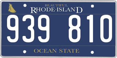 RI license plate 939810