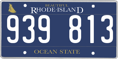 RI license plate 939813