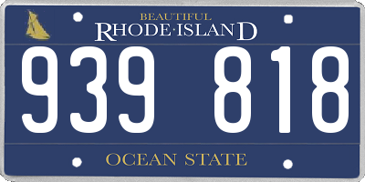 RI license plate 939818