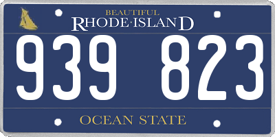 RI license plate 939823