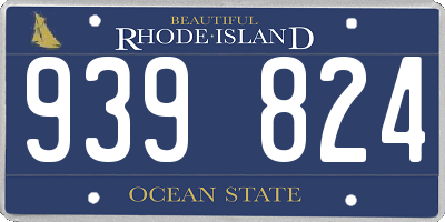 RI license plate 939824