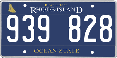 RI license plate 939828