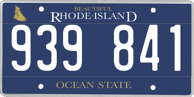 RI license plate 939841
