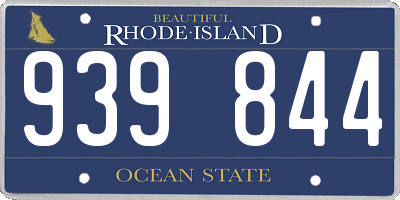 RI license plate 939844