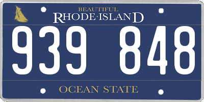 RI license plate 939848
