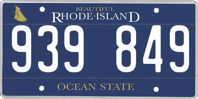 RI license plate 939849