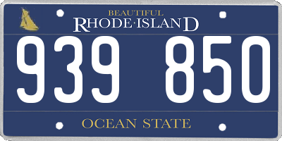 RI license plate 939850