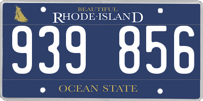 RI license plate 939856