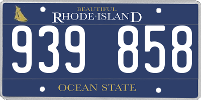 RI license plate 939858