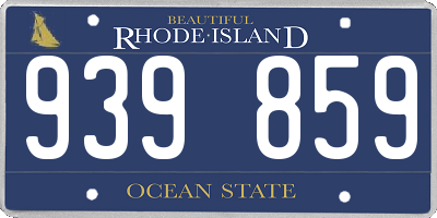 RI license plate 939859