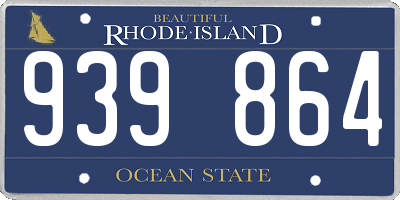 RI license plate 939864