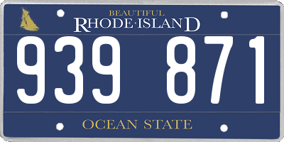 RI license plate 939871
