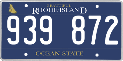 RI license plate 939872