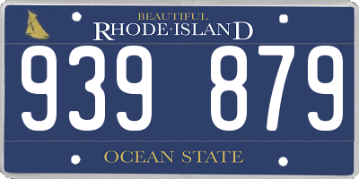 RI license plate 939879