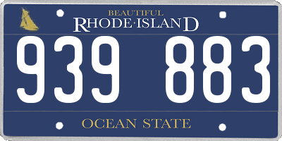 RI license plate 939883