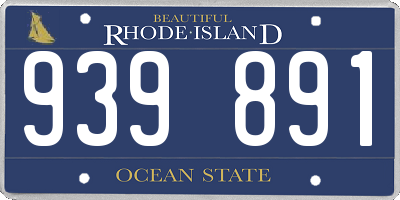 RI license plate 939891