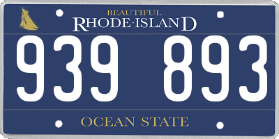 RI license plate 939893
