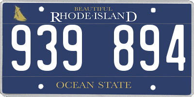 RI license plate 939894