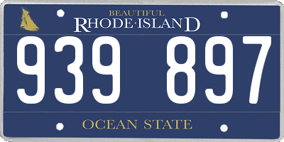 RI license plate 939897