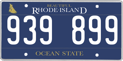 RI license plate 939899