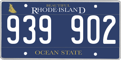 RI license plate 939902