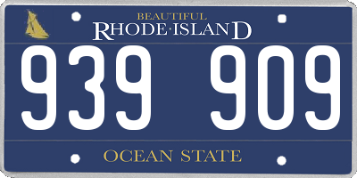 RI license plate 939909