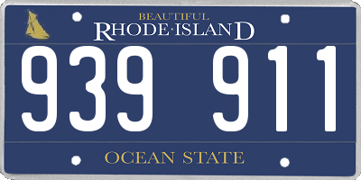 RI license plate 939911