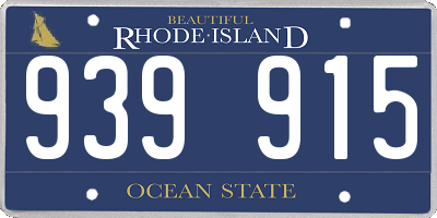 RI license plate 939915