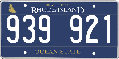 RI license plate 939921